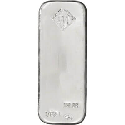100 oz JM Silver Bar - Johnson Matthey .999 Fine New