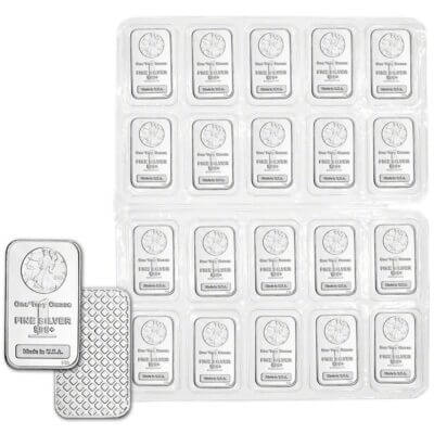 TWENTY (20) 1 oz. Highland Mint Silver Bar - Walking Liberty Design .999+ Fine