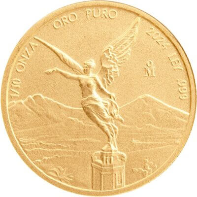2024 Mexico Gold Libertad 1/10 oz 1/10 Onza - BU