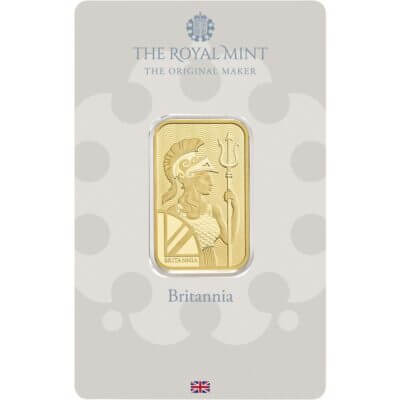 20 gram Gold Bar - Royal Mint Britannia - 999.9 Fine in Assay