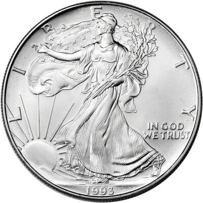 1993 American Silver Eagle Coin - NGC MS69