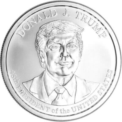 2 oz Golden State Mint Silver Round Donald J. Trump .999 Fine