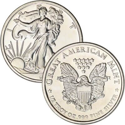 1/2 oz Silver Round - Random Brand Secondary Market .999 Fine Tube of 20