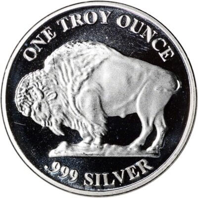 100 pc 1 oz Silver Round - Asahi Refining Buffalo Design .999 Fine 5 Tubes of 20