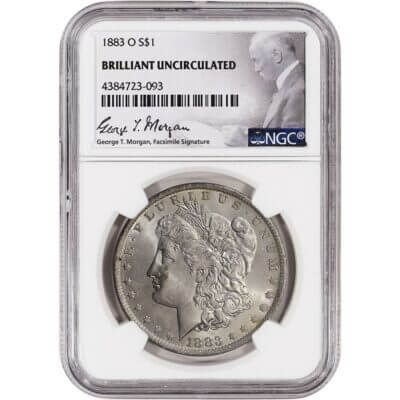 1883 O US Morgan Silver Dollar $1 - NGC Brilliant Uncirculated