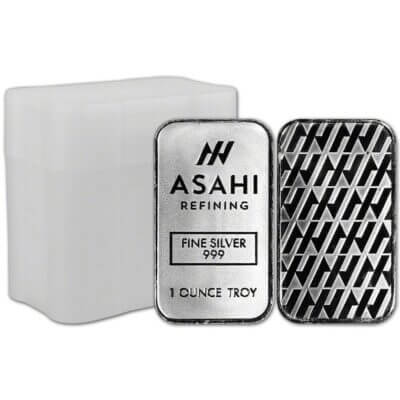 1 oz Silver Bar - Asahi Refining .999 Fine Tube of 20