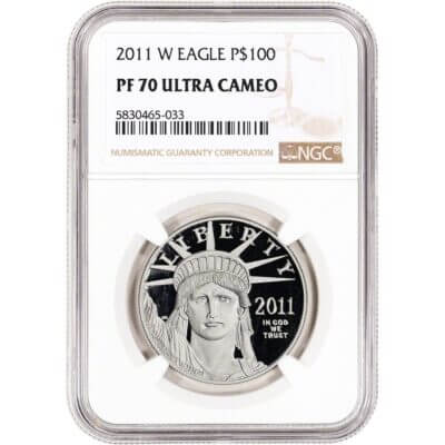 2011 W American Platinum Eagle Proof 1 oz $100 - NGC PF70 UCAM
