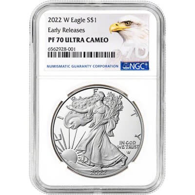 2022 W American Silver Eagle Proof NGC PF70 Early Releases Bald Eagle Label
