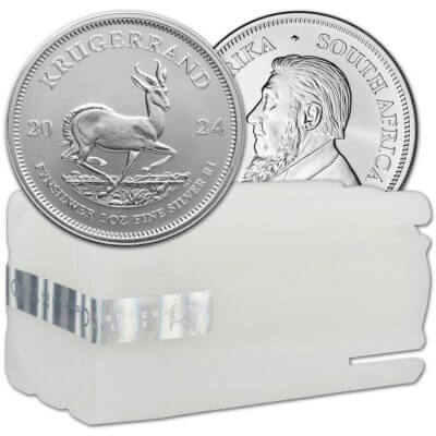 2024 South Africa Silver Krugerrand 1 oz 1 Rand - BU 1 Roll Twenty Five 25 Coins