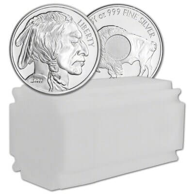 1 oz. Silver Round - Sunshine Buffalo - .999 Fine (Lot, Roll, Tube of 20)