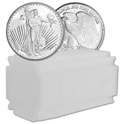 TWENTY (20) 1 oz Silvertowne Silver Round Saint-Gaudens Design .999 1 Tube of 20