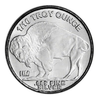 200-pc. Silver 1/10 oz. Round - Buffalo Design - Four Rolls of FIFTY (50)