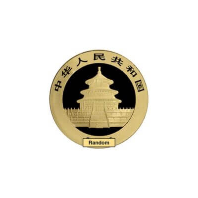 China Gold Panda 1 g 10 Yuan - BU - Mint Sealed - Random Date