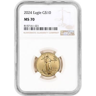 2024 American Gold Eagle 1/4 oz $10 - NGC MS70