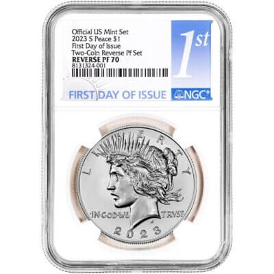2023 S US Peace Silver Dollar Reverse Proof $1 NGC Reverse PF70 First Day Issue
