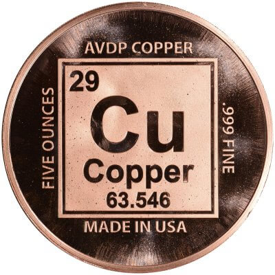 5 oz. Highland Mint Copper Round .999 Fine - Libertad