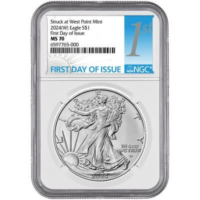 2024 (W) American Silver Eagle - NGC MS70 First Day Issue 1st Label