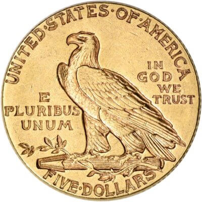 US Gold $5 Indian Head Half Eagle - XF Condition - Random Date