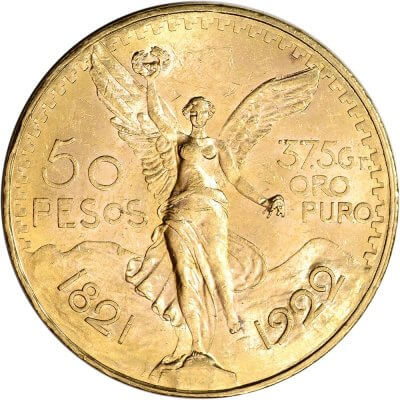 1922 Mexico Gold 50 Pesos - Average Circulated - 1.2056 oz