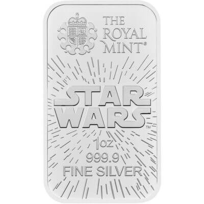 1 oz Silver Bar - Royal Mint - Star Wars Light Side 999.9 Fine