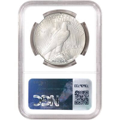 1926-S US Peace Silver Dollar Coin $1 - NGC Brilliant Uncirculated