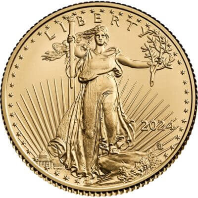 2024 American Gold Eagle 1/10 oz $5 - PCGS MS70 First Day Issue Gold Foil Label