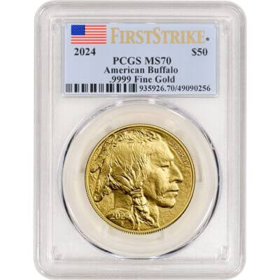 2024 American Gold Buffalo 1 oz $50 - PCGS MS70 First Strike Flag Label