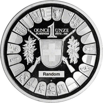 Switzerland Platinum 1 oz William Tell Swiss Shooting Thaler BU/PF - Random Date