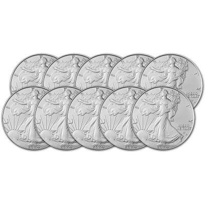 2024 (P) American Silver Eagle Star Privy 1 oz $1 - BU - Ten 10 Coins
