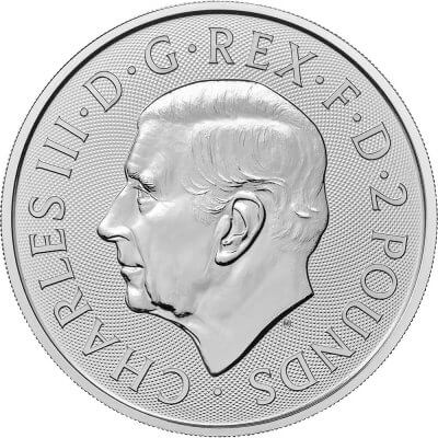 2024 Great Britain Silver Britannia and Liberty £2 1 oz - BU - Five 5 Coins