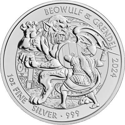 2024 Great Britain Silver Beowulf and Grendel £2 1 oz BU Sealed 500 Coin Box