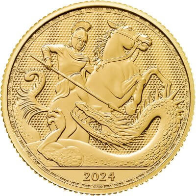 2024 Great Britain Gold St George and the Dragon £25 - 1/4 oz - BU