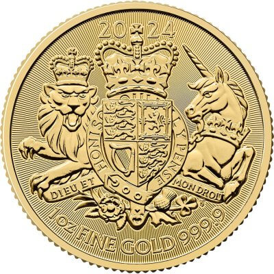 2024 Great Britain Gold Royal Arms £100 1 oz - BU