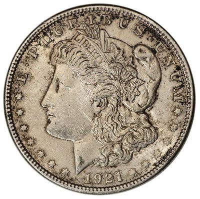 1921 US Morgan Silver Dollar - AU