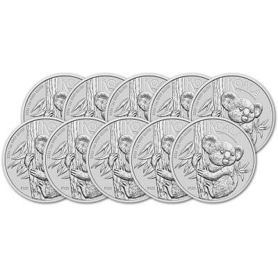 2024 P Australia Silver Koala 1 oz $1 - BU - Ten 10 Coins
