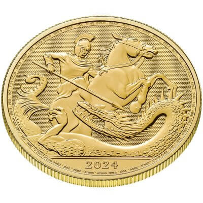 2024 Great Britain Gold St George and the Dragon £100 - 1 oz - BU