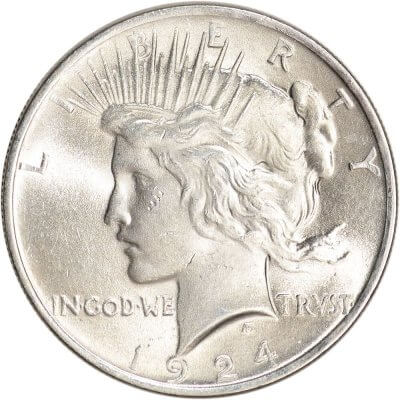 1924 Peace Silver Dollar Coin $1 - BU - Roll of 20