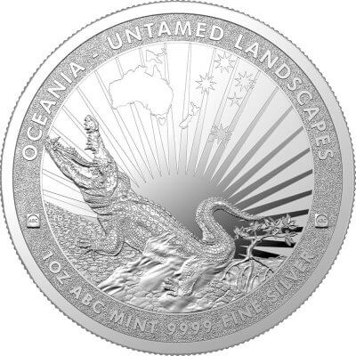 2024 Tokelau Silver Crocodile Untamed Landscape 1 oz $5 - Master Box of 500