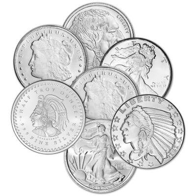 1/2 oz Silver Round - Random Brand Secondary Market .999 Fine