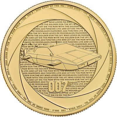 2024 Great Britain Gold James Bond Wet Nelly £100 1 oz BU Tube of Ten 10 Coins