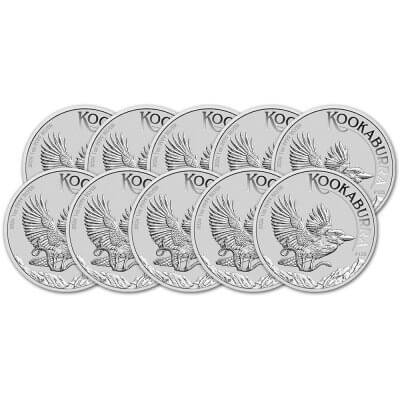 2024 P Australia Silver Kookaburra 1 oz $1 - BU - Ten 10 Coins