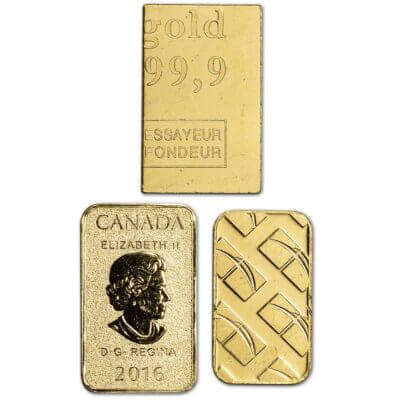 1/10 oz. Gold Bar - Random Brand - Secondary Market - 999.9 Fine