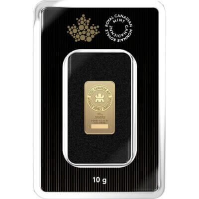 10 gram Gold Bar - Royal Canadian Mint (RCM) - .9999 Fine in Assay