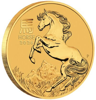 2026 P Australia Gold Lunar Series III Year of the Horse 1/4 oz $25 - BU