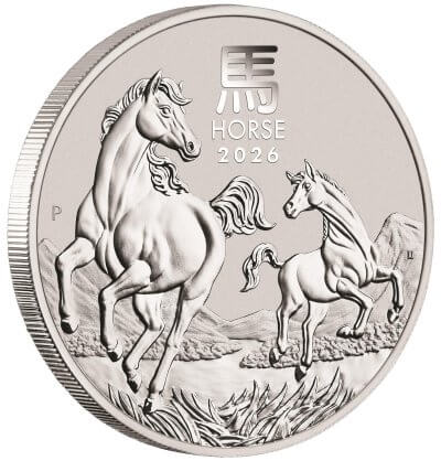 2026 P Australia Silver Lunar Series III Year of the Horse 5 oz $8 - BU