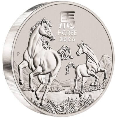 2026 P Australia Silver Lunar Series III Year of the Horse 32.15 oz Kilo $30 BU