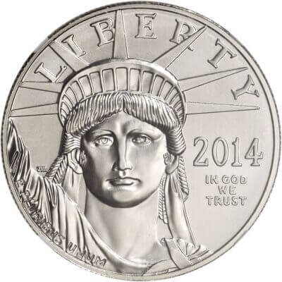 American Platinum Eagle 1 oz $100 - NGC MS69 Random Date and Label