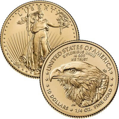 American Gold Eagle 1/4 oz $10 - NGC MS70 Random Date and Label