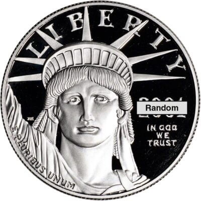 American Platinum Eagle Proof 1 oz $100 - Coin in Capsule - Random Date