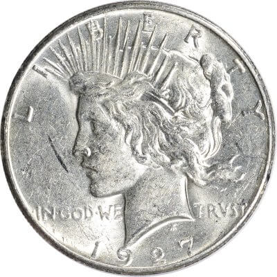 1927 US Peace Silver Dollar $1 - AU - Roll of 20 Coins
